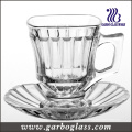 Glass Mug & Saucer Set /Tea Set (TZ-GB09D1405H)